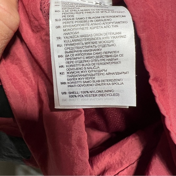 Adidas Burgundy Windbreaker Track Jacket Full Zip Women’s Size Large Colorblock - Picture 7 of 12